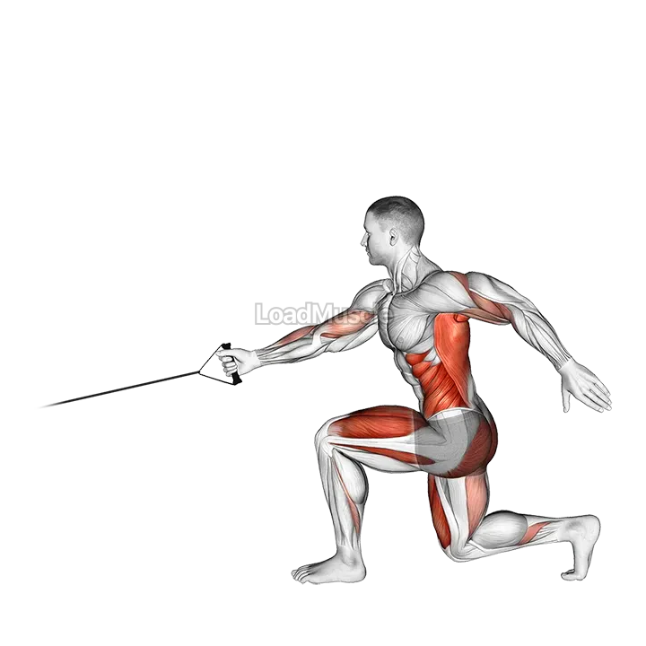 Band Jump Lunge with Single Arm Row demonstration