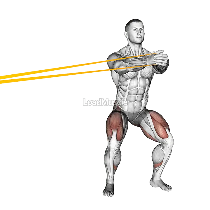 Resistance Band Side Step with Horizontal Pallof Hold demonstration