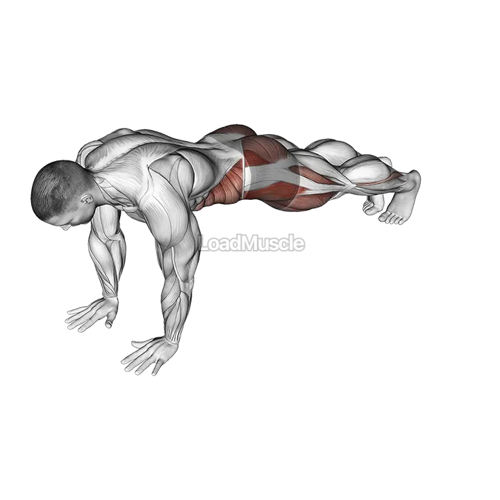 Front Plank Toe Tap demonstration