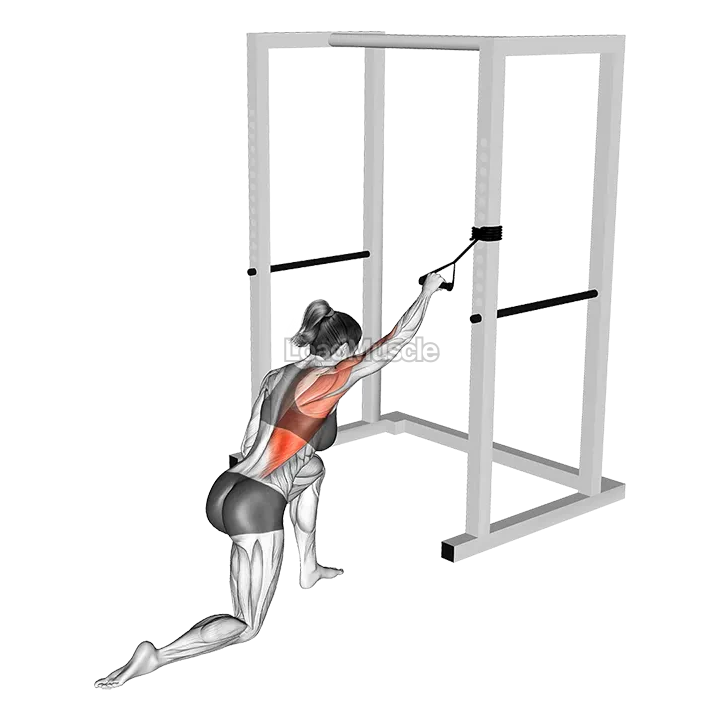 Band Kneeling One Arm Pulldown demonstration