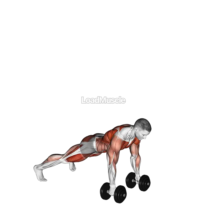 Dumbbell Complex Push-up Row Clean and Press demonstration