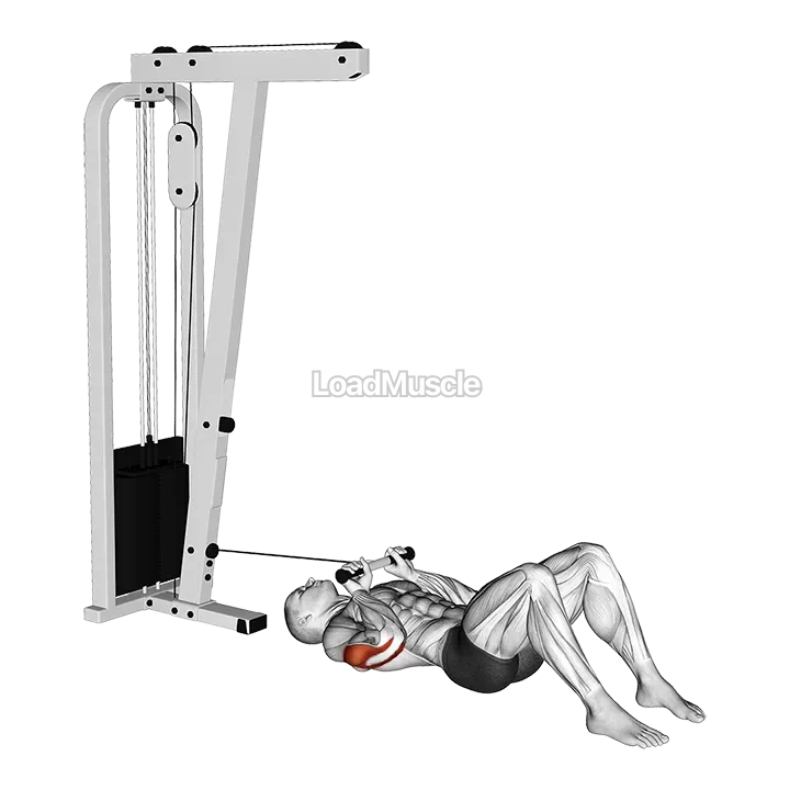 Cable Triceps Pushdown on Floor demonstration