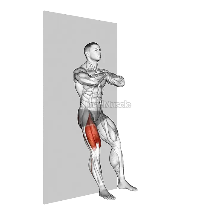 Bodyweight Single Leg Wall Squat demonstration