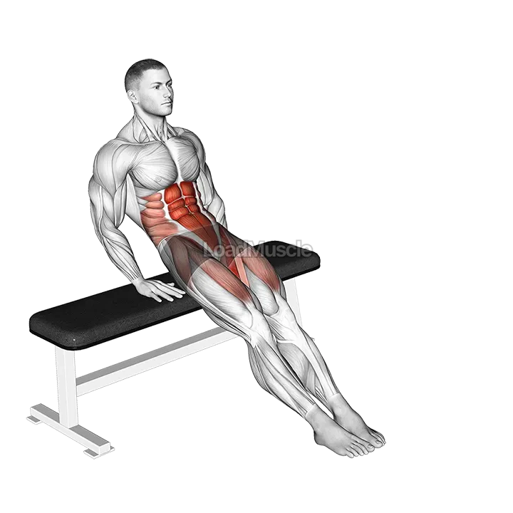 Bench Reverse Crunch Circle demonstration