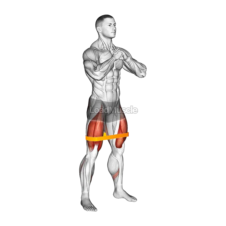 Resistance Band Squat demonstration