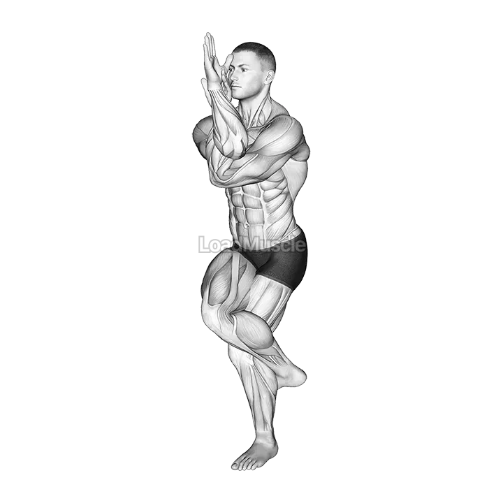 The Eagle Yoga Pose demonstration