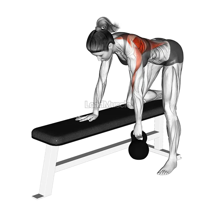 Kettlebell Rear Delt Row demonstration