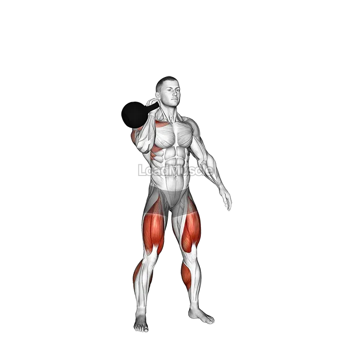 Kettlebell One Arm Thruster demonstration