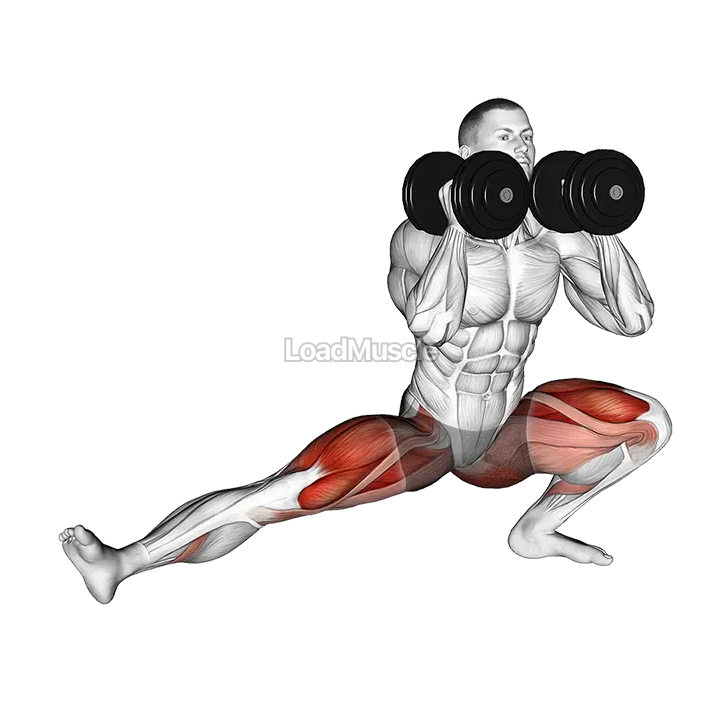 Dumbbell Cossack Squats demonstration