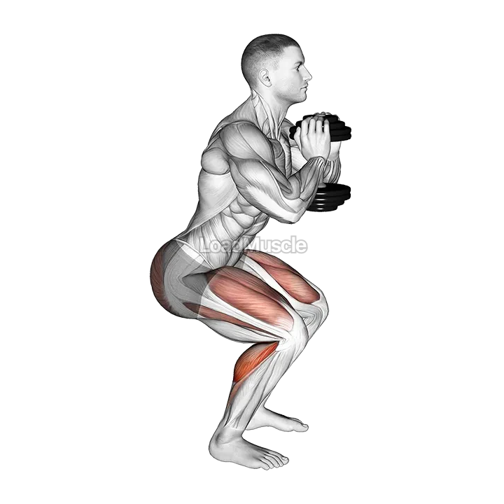 Dumbbell Squat Hold Calf Raise demonstration