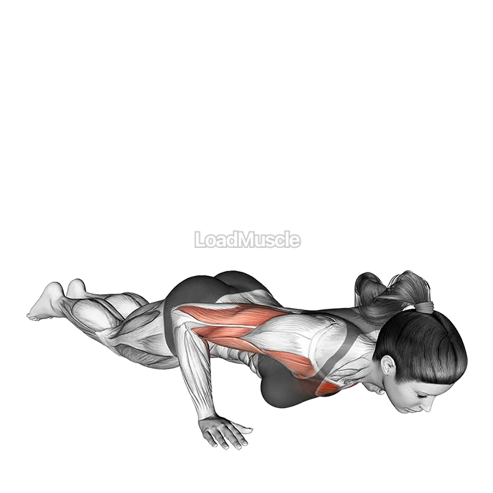 Kneeling Shoulder Tap Push-up demonstration