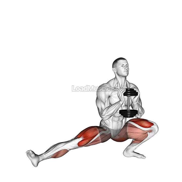 Dumbbell Cossack Squats demonstration