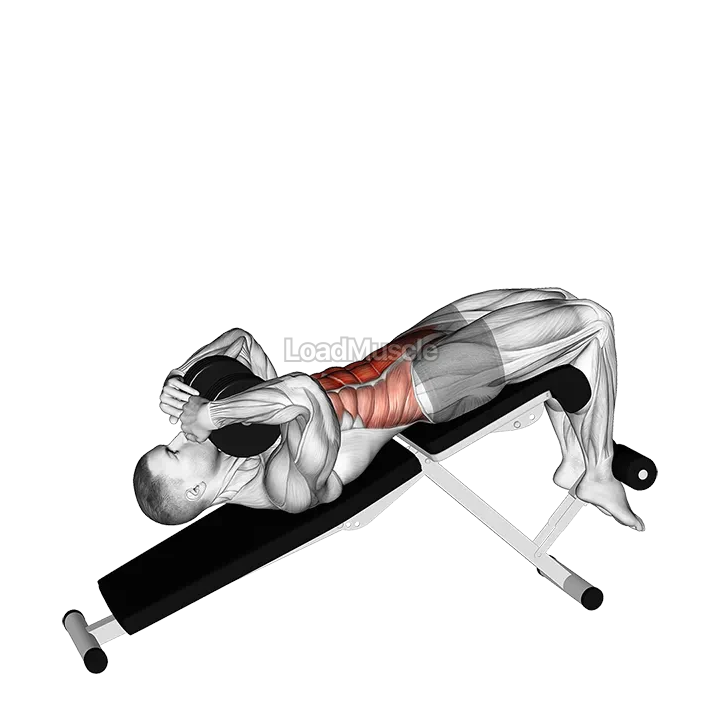 Dumbbell Decline Sit up demonstration