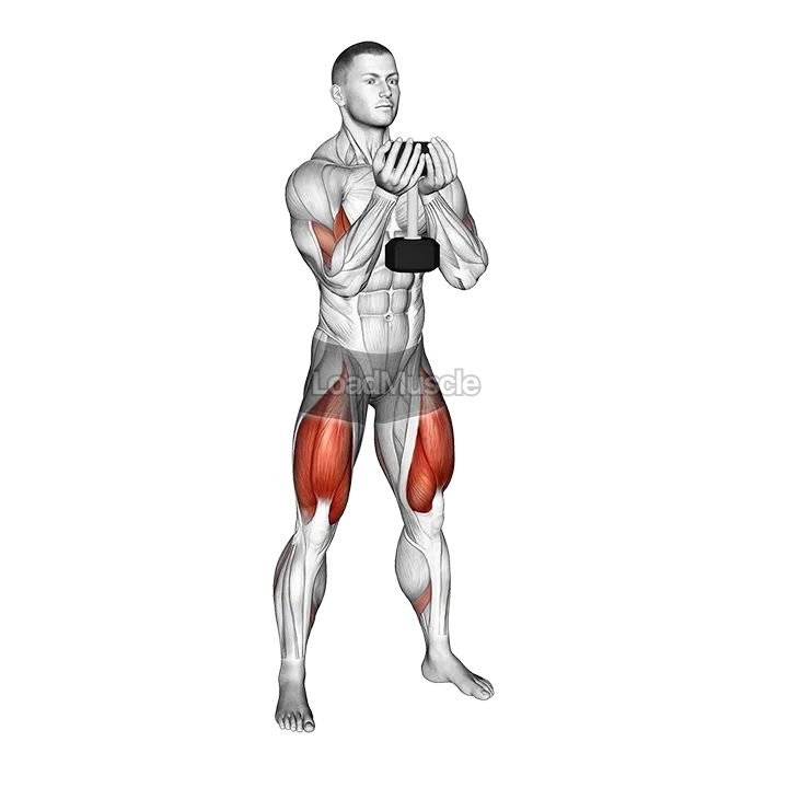 Dumbbell Goblet Squat and Biceps Curl demonstration