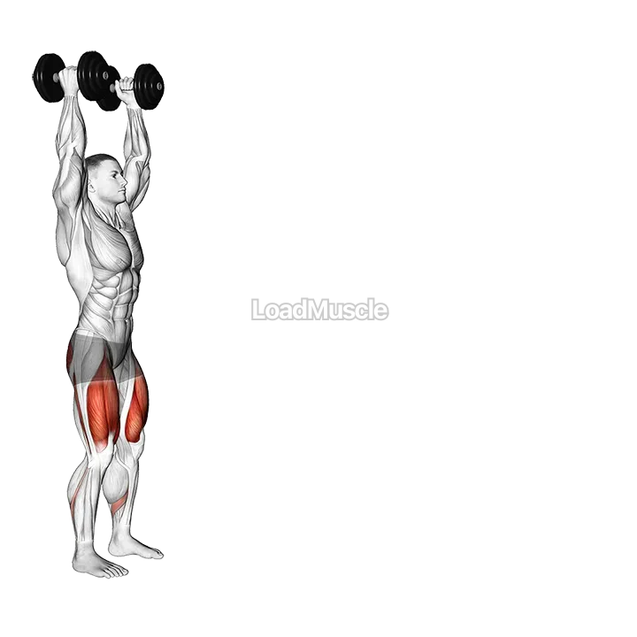 Dumbbell Overhead Walking Lunge demonstration