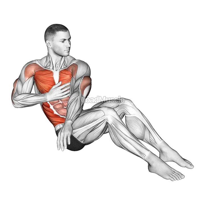 V Sit Cross Punch demonstration