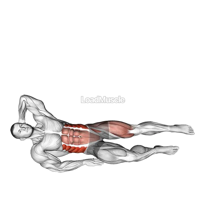Leg Raise Oblique Crunch demonstration