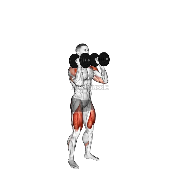 Dumbbell Squat to Overhead Press demonstration