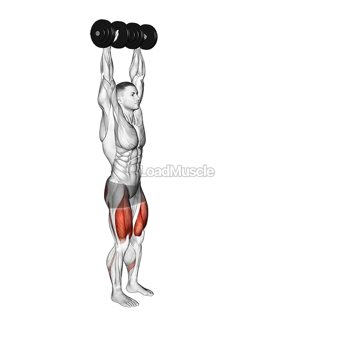 Dumbbell Overhead Lunge demonstration