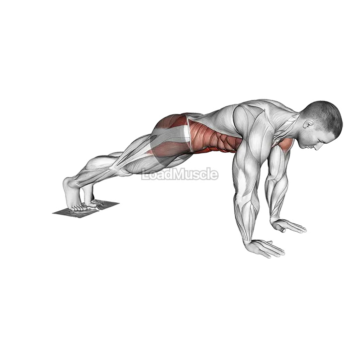 Plank Jack Slide with Towel demonstration