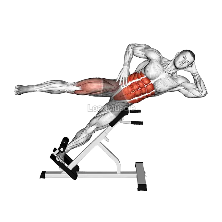 45 degree Bycicle Twisting Crunch demonstration