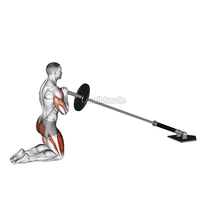 Landmine Kneeling Thruster Press demonstration