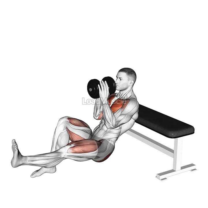 Dumbbell Sprinter Thrust Chest Press demonstration