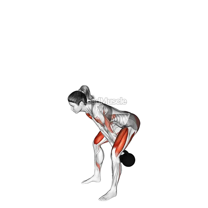 Kettlebell Swing Clean grip Front Squat Overhead Press demonstration