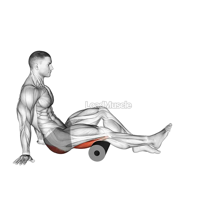 Roll Hamstrings and Glute Sitting on Floor demonstration