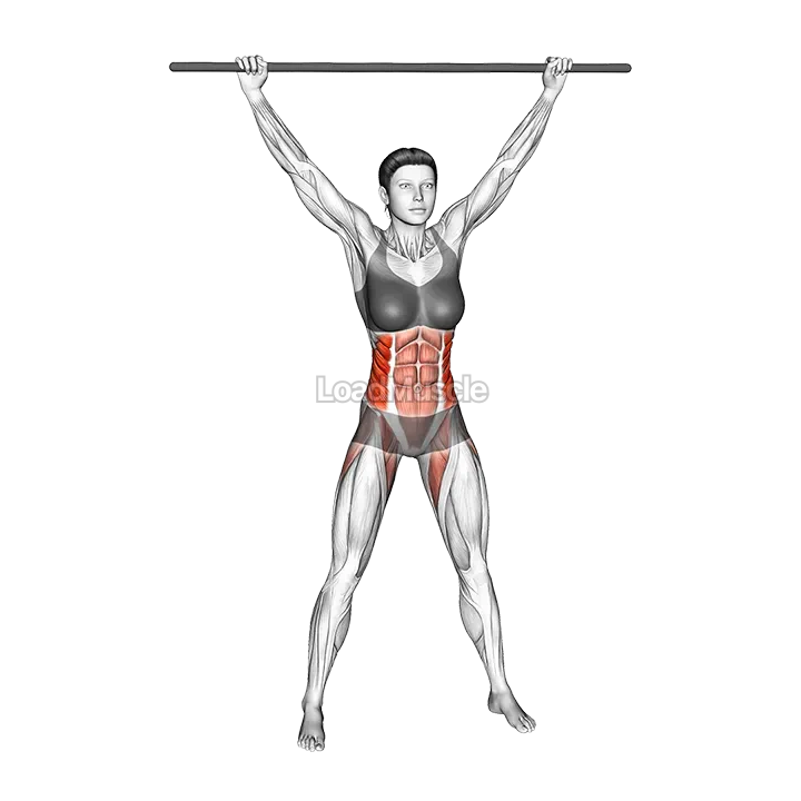 Stick Standing Twist Stretch demonstration