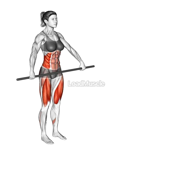 Stick Twist Lunge Stretch demonstration