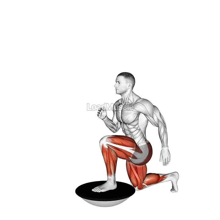 High Knee Lunge on Bosu Ball demonstration