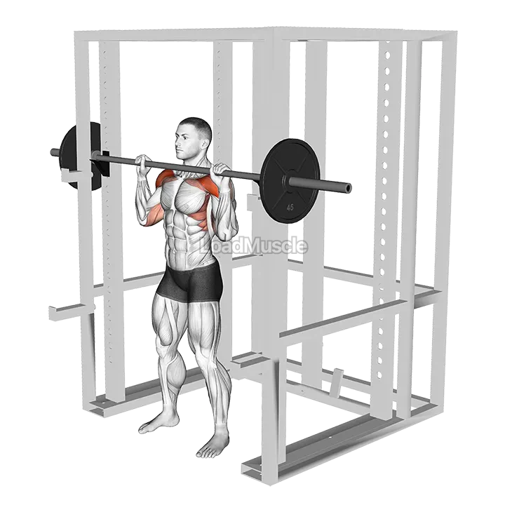 Barbell Standing Shoulder Pin Press demonstration