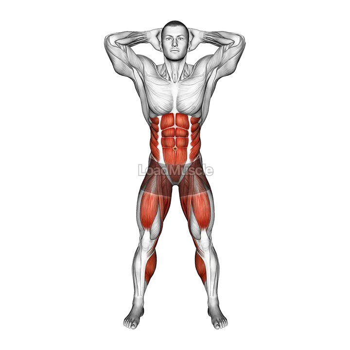 Cross Standing Crunch demonstration