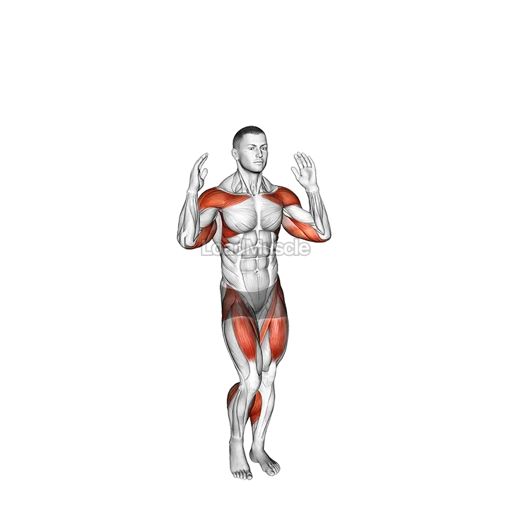 Arm Raise Step in Place demonstration