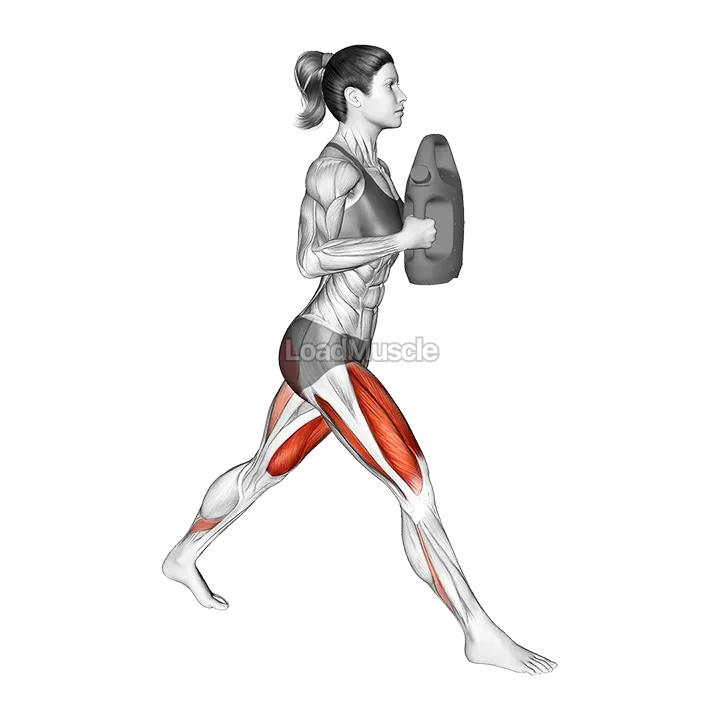 Bottle Weighted Split Squat demonstration