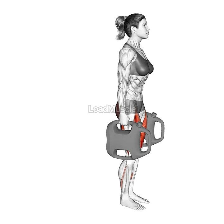 Bottle Weighted Rear Lunge demonstration