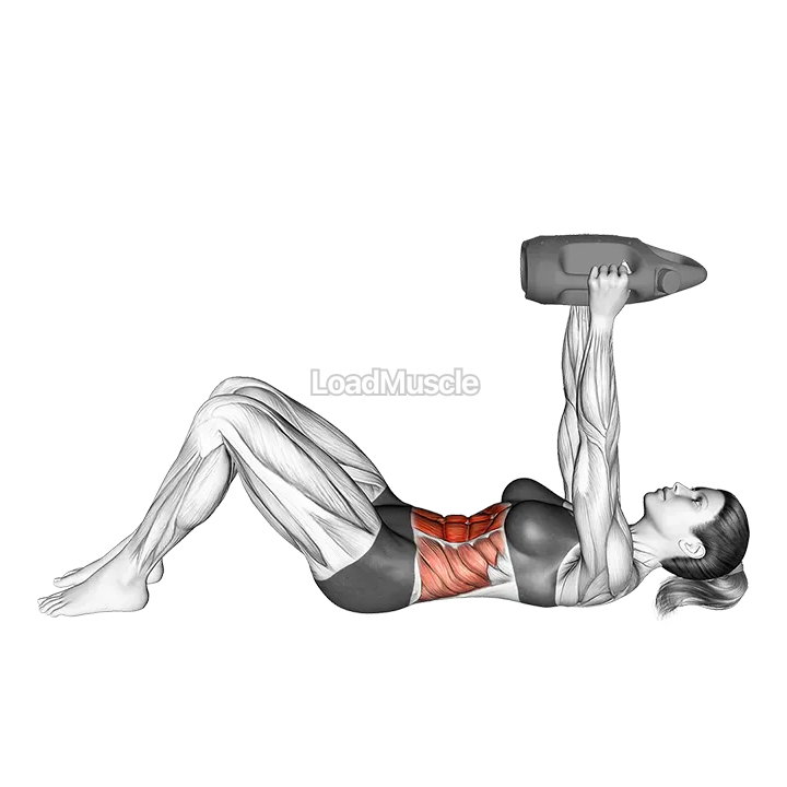 Bottle Weighted Overhead Crunch demonstration