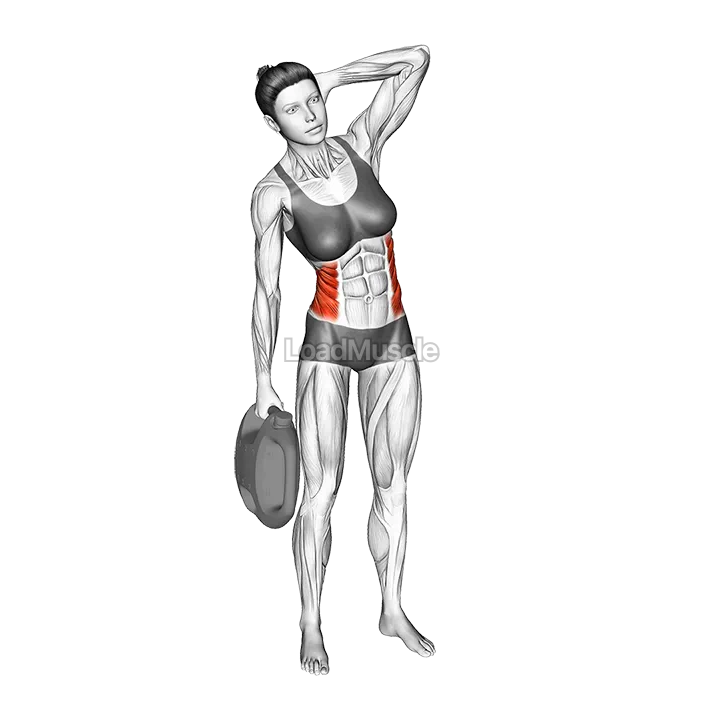 Bottle Weighted Side Bend demonstration