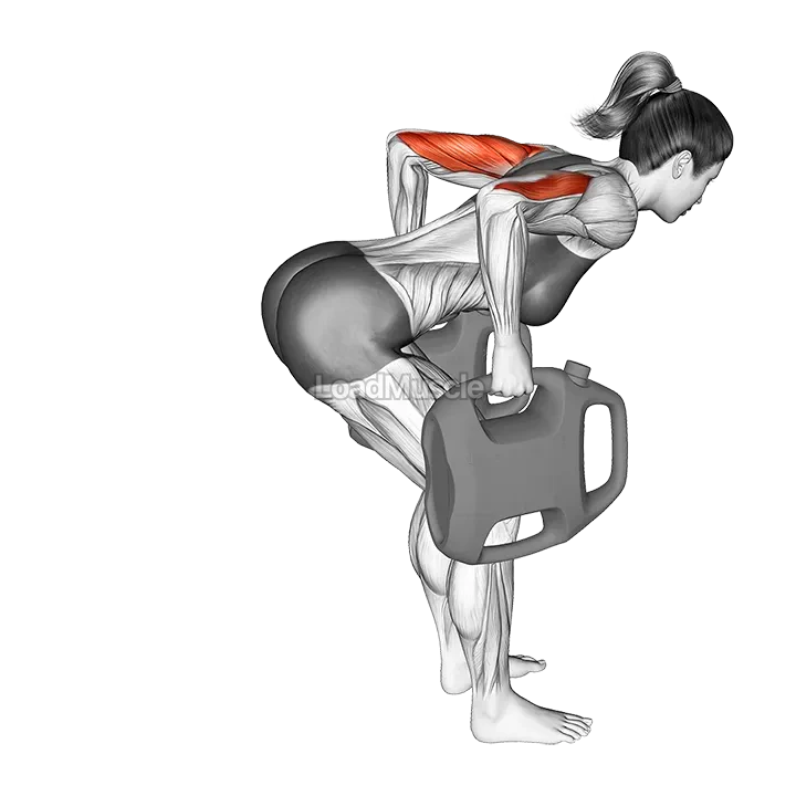 Bottle Weighted Two Arms Kickback demonstration