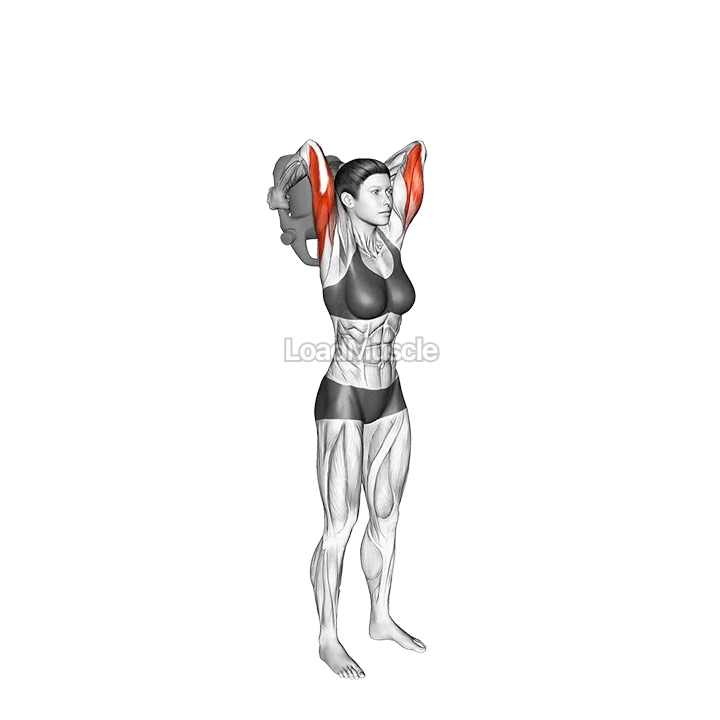 Bottle Weighted Overhead Triceps Extension demonstration