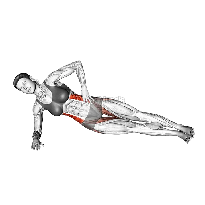 Side Plank with Raised Leg (left) demonstration