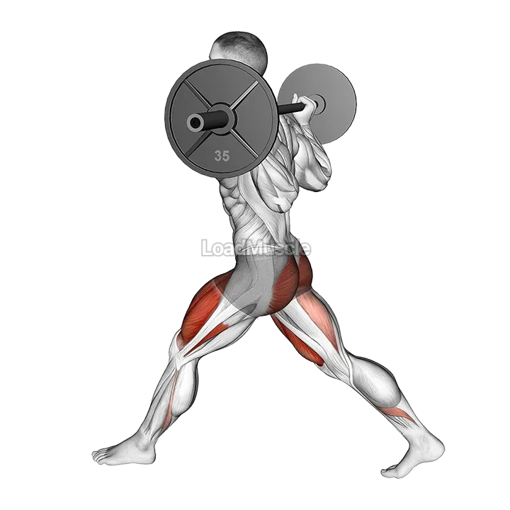 Barbell Low Split Squat demonstration