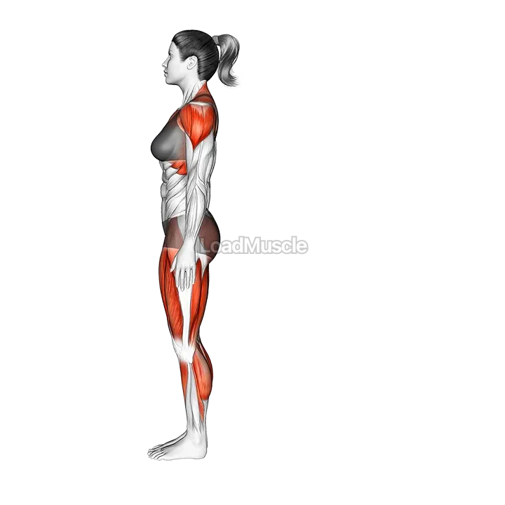 Humble Warrior Pose demonstration