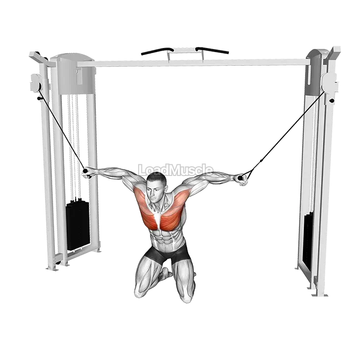 Cable Kneeling High to Low Fly demonstration