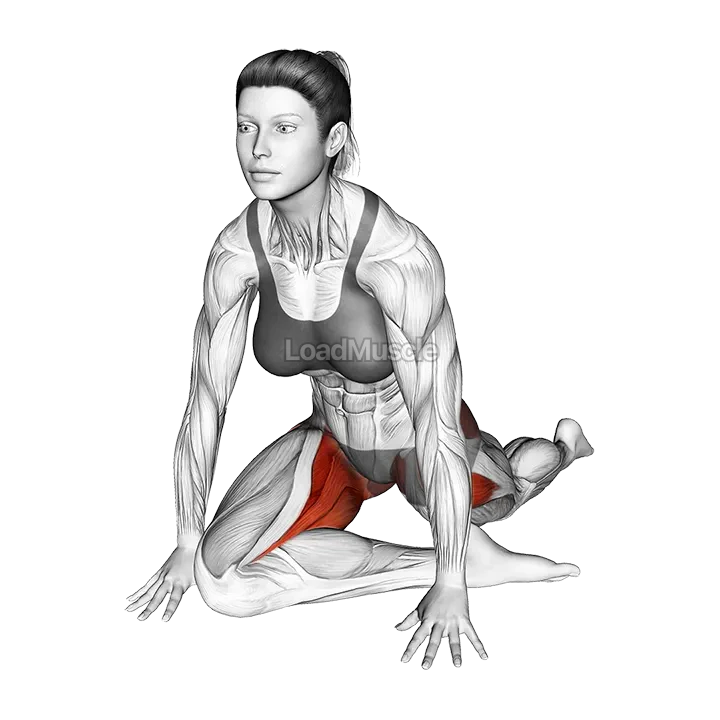 Half Pigeon Hip Stretch demonstration