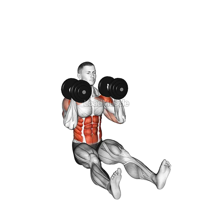 Dumbbell Alternate Z Press demonstration