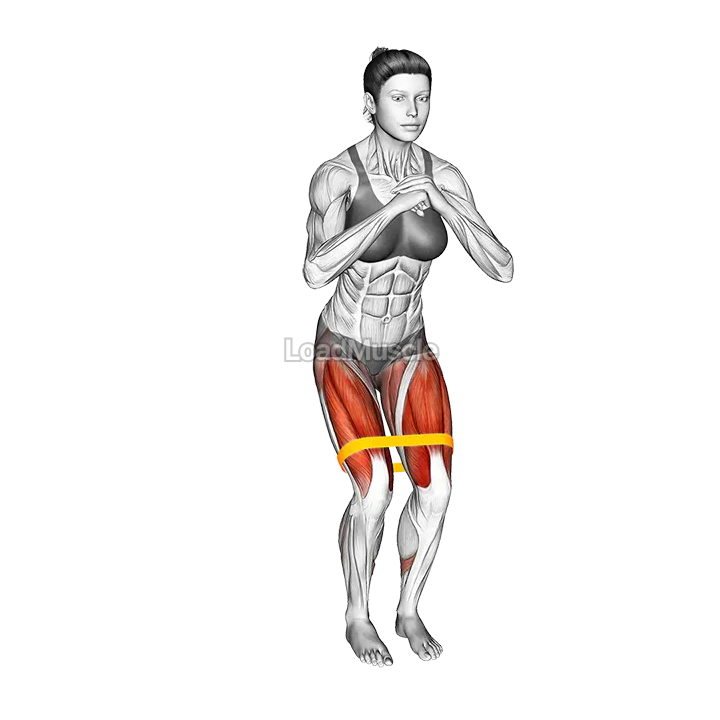 Resistance Band Squat Step Out demonstration