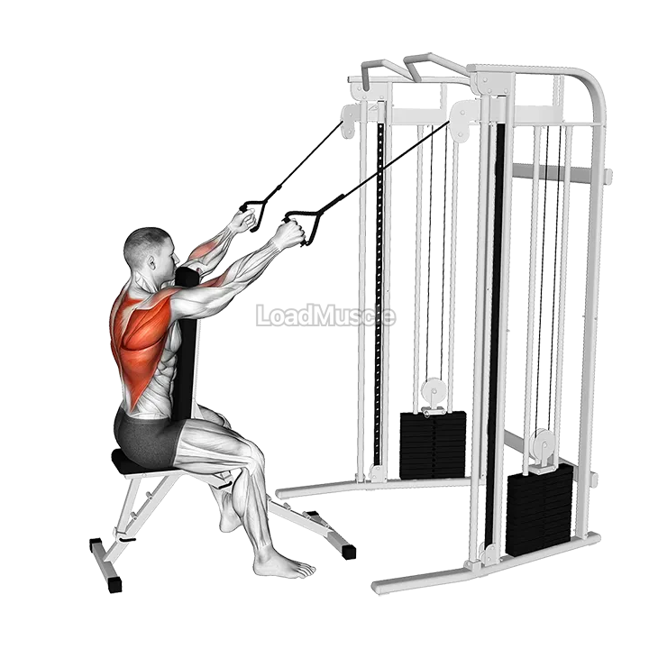 Cable High Row with Chest Support demonstration