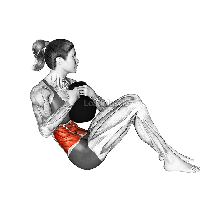 Kettlebell Weighted Russian Twist demonstration